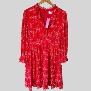 NWT Southern Fried Chicken Red Floral Dress.